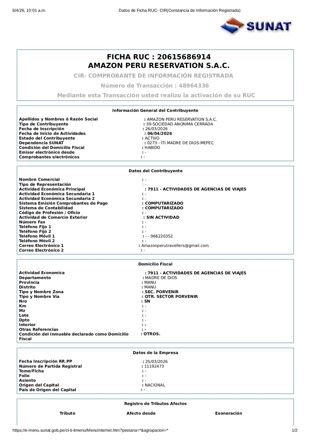 Municipality Operation License